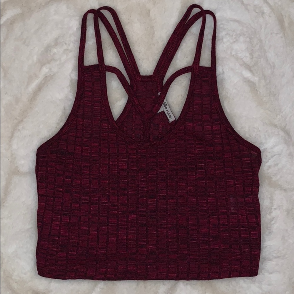 Deep red crop top